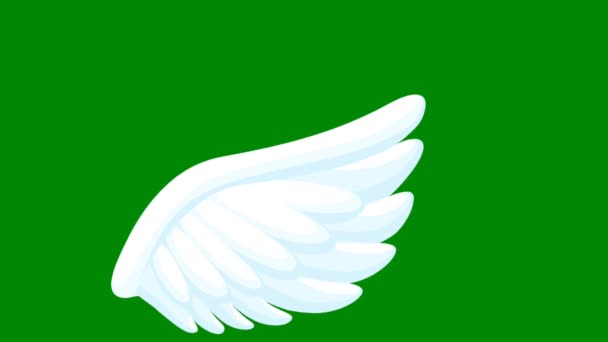 Angel Wings High Quality Green Screen Abstract Technology Science Engineering — Stock Video