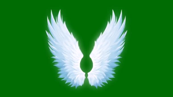 Angel Wing High Quality Green Screen Abstrak Technology Science Engineering — Stok Video