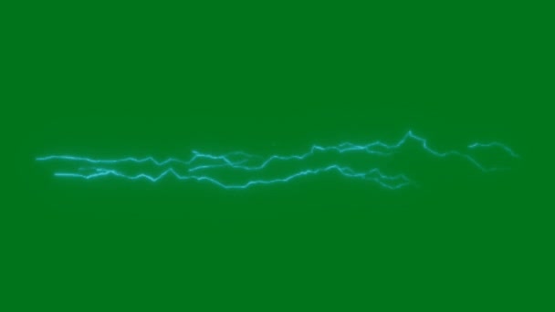 Thunder Υψηλής Ποιότητας Πράσινη Οθόνη Αφηρημένη Τεχνολογία Επιστήμη Μηχανική Τεχνητή — Αρχείο Βίντεο