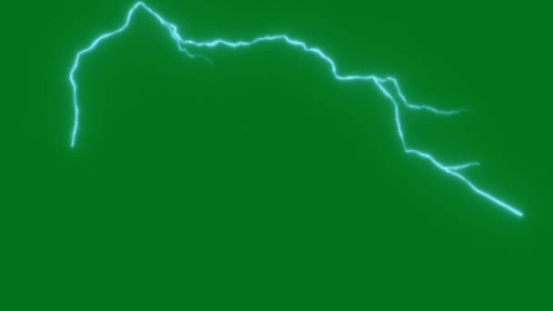 Thunder High Quality Green Screen Abstrakte Technologie Wissenschaft Technische Künstliche — Stockvideo