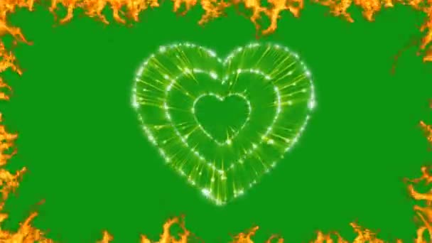 Corazón Pantalla Verde Alta Calidad Tecnología Abstracta Ciencia Ingeniería Inteligencia — Vídeo de stock
