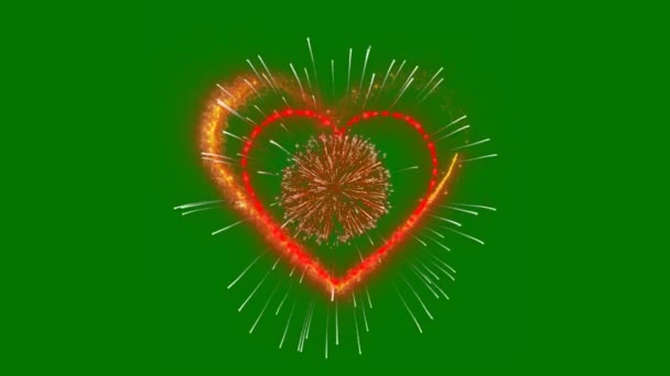 Corazón Pantalla Verde Alta Calidad Tecnología Abstracta Ciencia Ingeniería Inteligencia — Vídeos de Stock