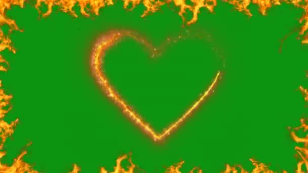 Corazón Pantalla Verde Alta Calidad Tecnología Abstracta Ciencia Ingeniería Inteligencia — Vídeos de Stock