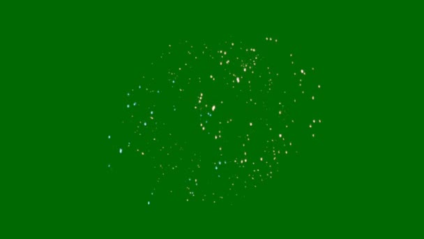 Tűzijáték Kiváló Minőségű Zöld Képernyő Absztrakt Technológia Tudomány Mérnöki Mesterséges — Stock videók