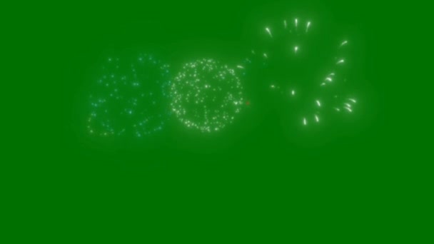 Fireworks Pantalla Verde Alta Calidad Tecnología Abstracta Ciencia Ingeniería Inteligencia — Vídeos de Stock