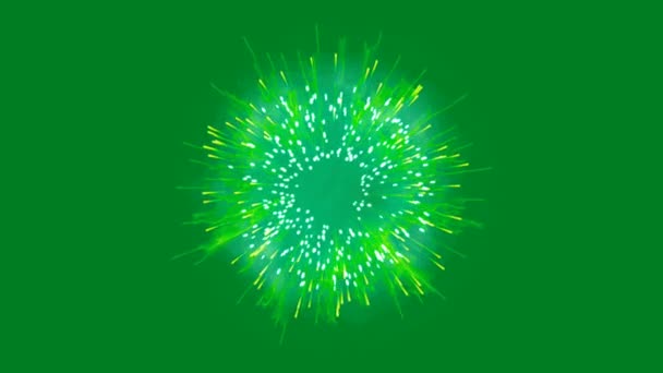 Feuerwerk Hochwertige Grüne Leinwand Abstrakte Technologie Wissenschaft Technische Künstliche Intelligenz — Stockvideo