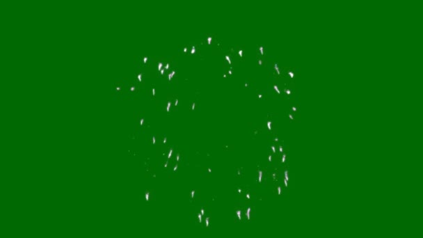Фейерверки Высокое Качество Зеленый Экран Абстрактные Технологии Наука Инженерный Искусственный — стоковое видео