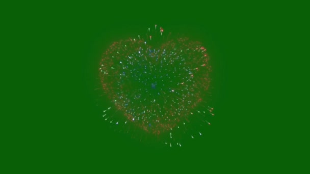 Feuerwerk Hochwertige Grüne Leinwand Abstrakte Technologie Wissenschaft Technische Künstliche Intelligenz — Stockvideo