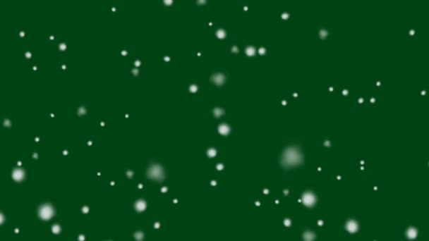 Opady Śniegu Wysokiej Jakości Zielony Ekran Technologia Abstrakcyjna Nauka Inżynieria — Wideo stockowe