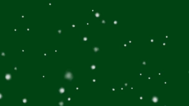 Sneeuw Vallen Hoge Kwaliteit Groen Scherm Abstract Technologie Wetenschap Engineering — Stockvideo