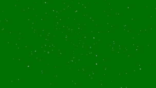 Χιόνι Πτώση Υψηλής Ποιότητας Πράσινη Οθόνη Αφηρημένη Τεχνολογία Επιστήμη Μηχανική — Αρχείο Βίντεο