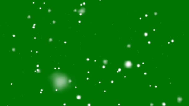 Caída Nieve Pantalla Verde Alta Calidad Tecnología Abstracta Ciencia Ingeniería — Vídeo de stock