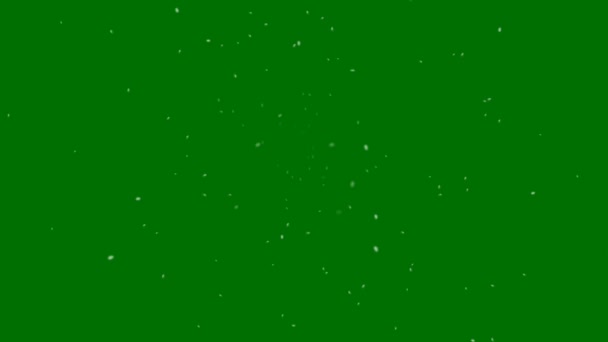 Снегопад Высокое Качество Зеленый Экран Абстрактные Технологии Наука Инженерный Искусственный — стоковое видео