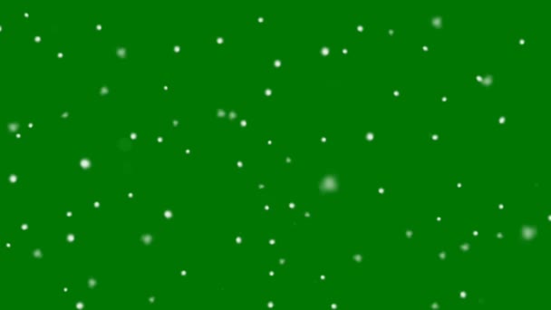 Снігопад Високоякісний Зелений Екран Абстрактні Технології Наука Інженерний Штучний Інтелект — стокове відео