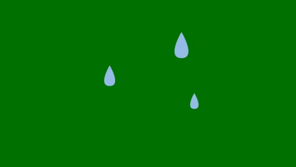 Lacrime Schermo Verde Video Alta Risoluzione Animazione Ultra Alta Definizione — Video Stock