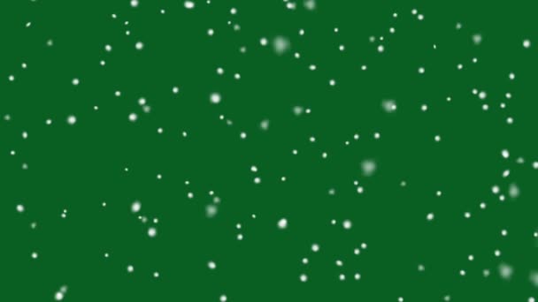 Caída Nieve Fondos Pantalla Verde Alta Resolución Tecnología Abstracta Ciencia — Vídeo de stock