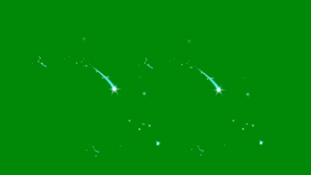 Brokat Gwiazdy Wysokiej Rozdzielczości Zielony Ekran Animowany Technologia Abstrakcyjna Nauka — Wideo stockowe