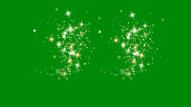 Glitter Stars High Resolution Green Screen Animated Abstract Technology Science — Stock Video