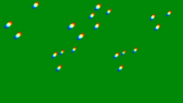 Glitter Αστέρια Υψηλής Ανάλυσης Πράσινη Οθόνη Κινουμένων Σχεδίων Αφηρημένη Τεχνολογία — Αρχείο Βίντεο