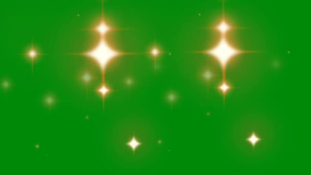 Estrellas Brillo Alta Resolución Pantalla Verde Animada Tecnología Abstracta Ciencia — Vídeo de stock