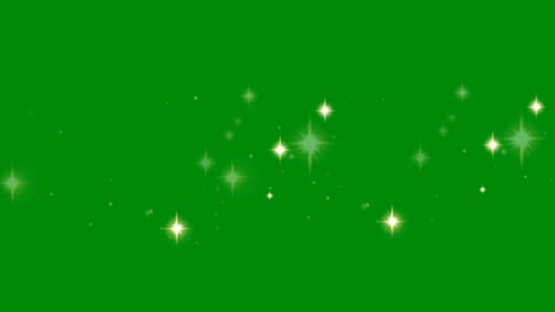 Estrellas Brillo Alta Resolución Pantalla Verde Animada Tecnología Abstracta Ciencia — Vídeo de stock