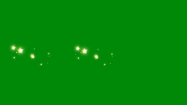 Glitter Stars High Resolution Green Screen Animated Abstract Technology Science — Stock Video