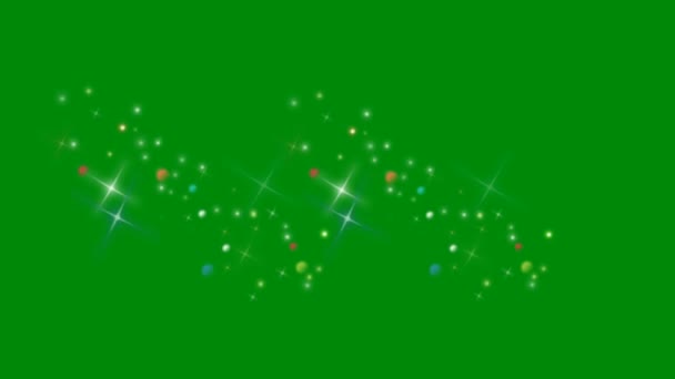 Brokat Gwiazdy Wysokiej Rozdzielczości Zielony Ekran Animowany Technologia Abstrakcyjna Nauka — Wideo stockowe