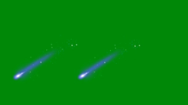 Блестящие Звезды Высоким Разрешением Зеленый Экран Анимированный Абстрактные Технологии Наука — стоковое видео