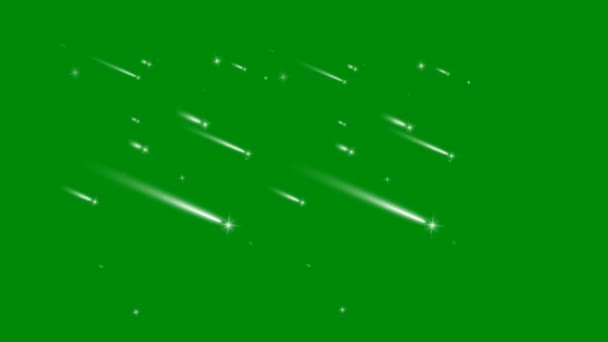 Glitter Estrelas Alta Resolução Tela Verde Animado Tecnologia Abstrata Ciência — Vídeo de Stock