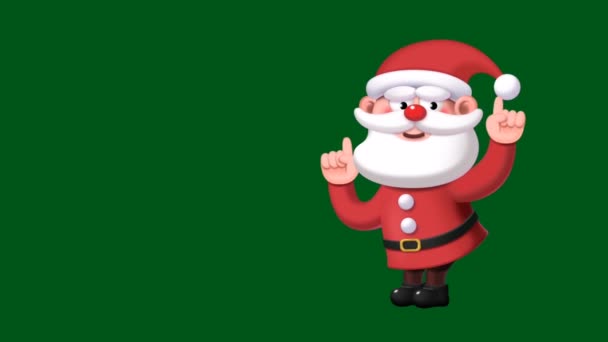 Noel Baba Yüksek Çözünürlüklü Yeşil Ekran Animasyon Video Soyut Teknoloji — Stok video