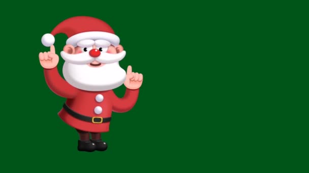 Noel Baba Yüksek Çözünürlüklü Yeşil Ekran Animasyon Video Soyut Teknoloji — Stok video