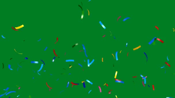 Confetti High Quality Green Screen Abstract Technology Science Engineering Artificial — Stock Video