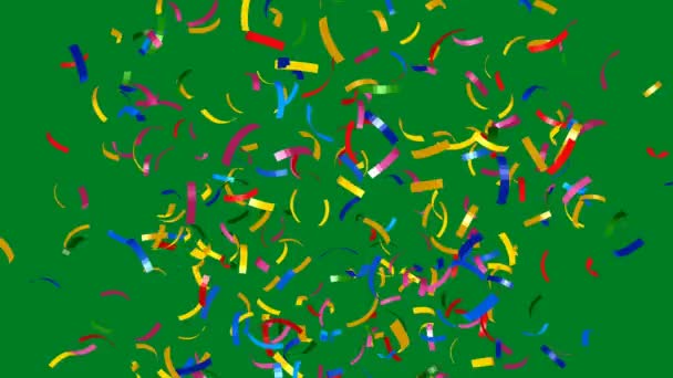 Confetti Högkvalitativ Grön Skärm Abstrakt Teknik Vetenskap Teknik Artificiell Intelligens — Stockvideo