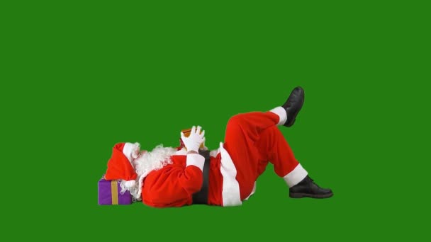 Santa Claus Vysoké Rozlišení Snadné Editovatelné Zelené Obrazovky Videa Vysoce — Stock video