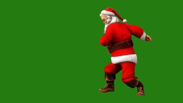 Santa Claus Високої Роздільної Здатності Легко Редагується Зелений Екран Відео — стокове відео