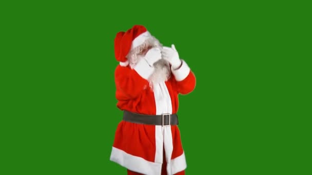 Santa Claus Wysokiej Rozdzielczości Łatwy Edycji Zielony Ekran Wideo Wysokiej — Wideo stockowe