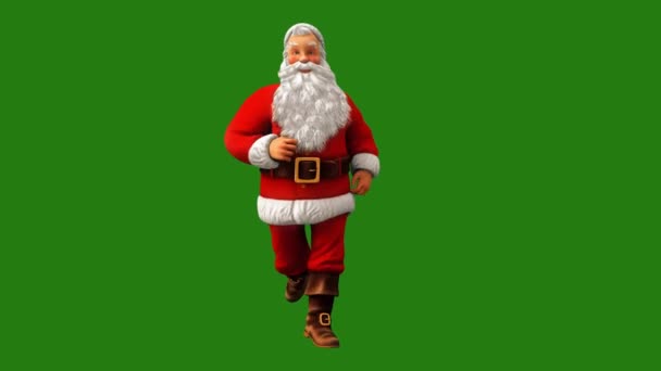 Santa Claus Високої Роздільної Здатності Легко Редагується Зелений Екран Відео — стокове відео