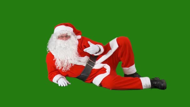 Santa Claus Alta Resolución Vídeo Pantalla Verde Fácil Editar Ilustración — Vídeos de Stock