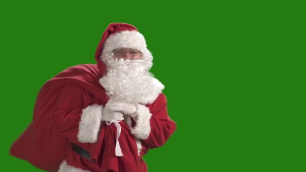 Papai Noel Alta Resolução Fácil Edição Vídeo Tela Verde Ilustração — Vídeo de Stock
