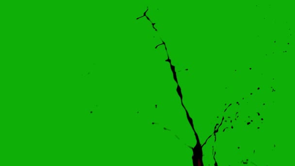 有機スプラッタードブラッドエレメント 簡単に編集可能な緑のスクリーンビデオ 任意のコンポジットソフトウェア ブラッドVfxビデオエレメント 犯罪シーン ハロウィンとホラー映画 — ストック動画