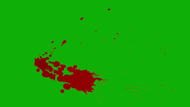 Organic Splattered Blood Element Легко Редагується Зелений Екран Відео Будь — стокове відео