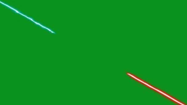 Światło Laserowe Wysokiej Rozdzielczości Efekty Zielonego Ekranu Technologia Abstrakcyjna Nauka — Wideo stockowe
