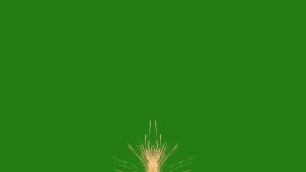 Sparks Вибухнув Високоякісний Зелений Екран Відео Легко Редагується Зелений Екран — стокове відео