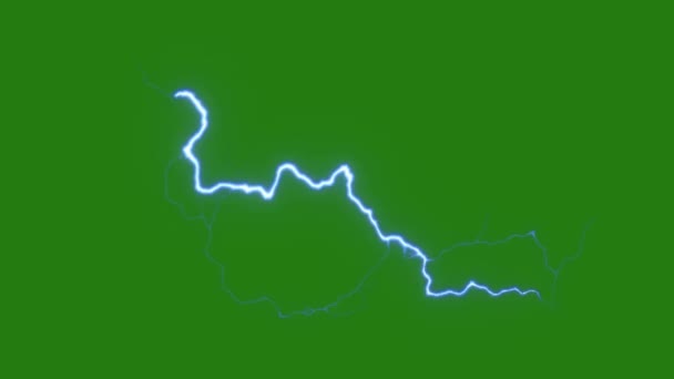Lightning Blast High Quality Animated Green Screen Video Easy Editable — Stock Video