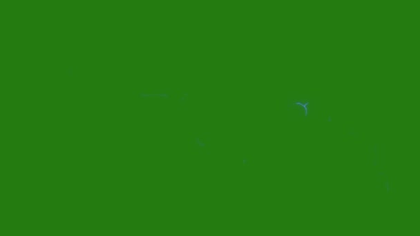 Lightning Blast Wysokiej Jakości Animowany Zielony Ekran Wideo Łatwy Edycji — Wideo stockowe
