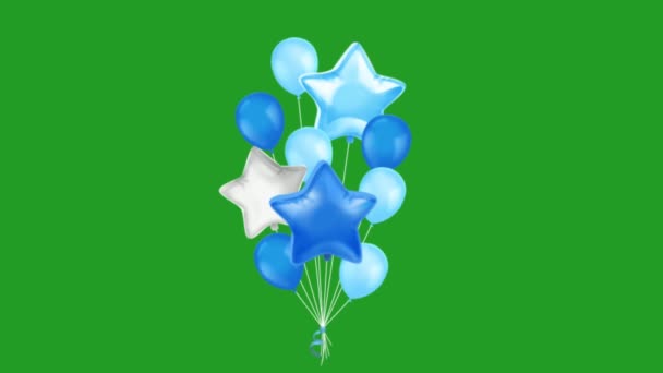 Ballon High Quality Green Screen Animiertes Leicht Editierbares Green Screen — Stockvideo