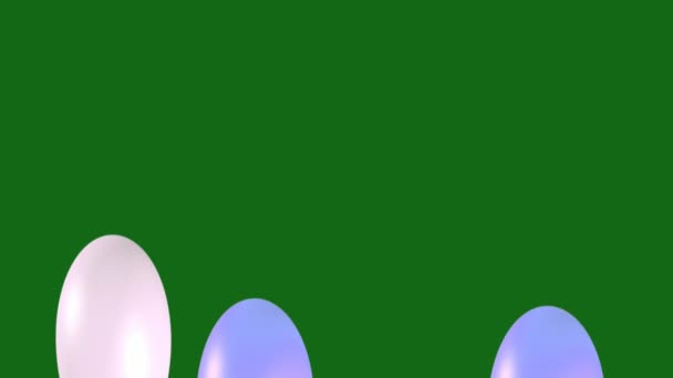 バルーン高品質のグリーンスクリーンアニメーション4K 簡単に編集可能な緑のスクリーンビデオ 高品質のベクター3Dイラスト トップの選択 緑のスクリーンの背景 — ストック動画