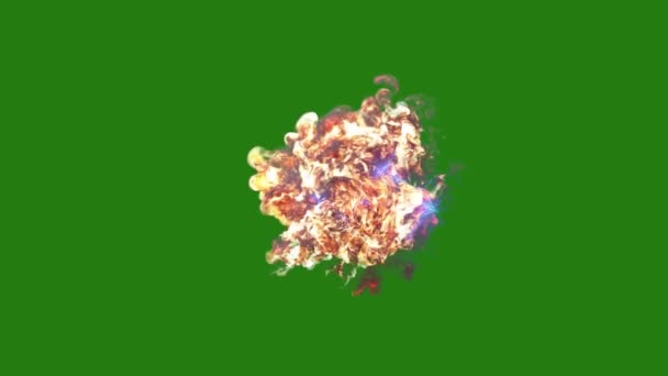 Explosion Haute Résolution Écran Vert Animé Vidéo Chroma Clé Effet — Video