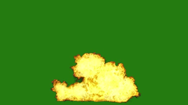 Explosion High Resolution Green Screen Animated Video Chroma Key Flame — Stock Video