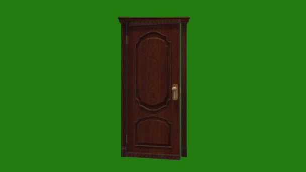 Door Opening High Quality Green Screen Effect Easy Editable Green — стокове відео